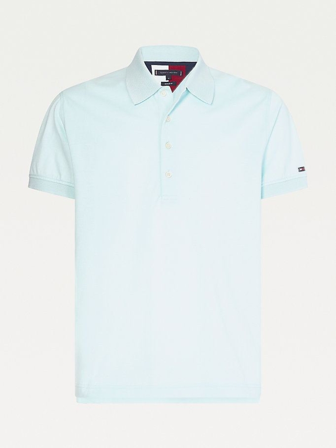 Tommy Hilfiger Elevated Liquid Baumwoll Polo Shirts Herren Grün | AT680PEKY