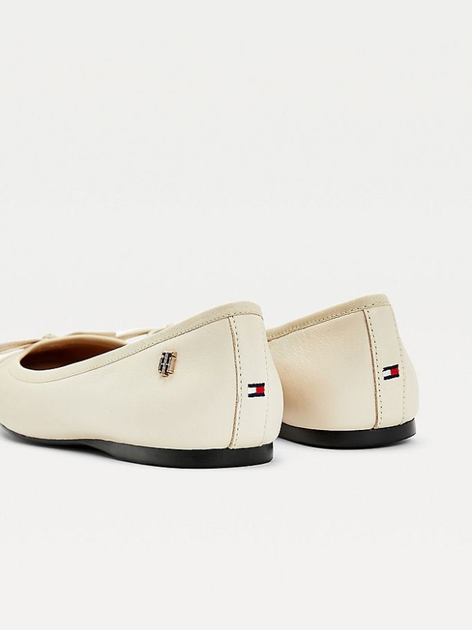 Tommy Hilfiger Essential Ballerina Flache Schuhe Damen Beige | AT807QEWH