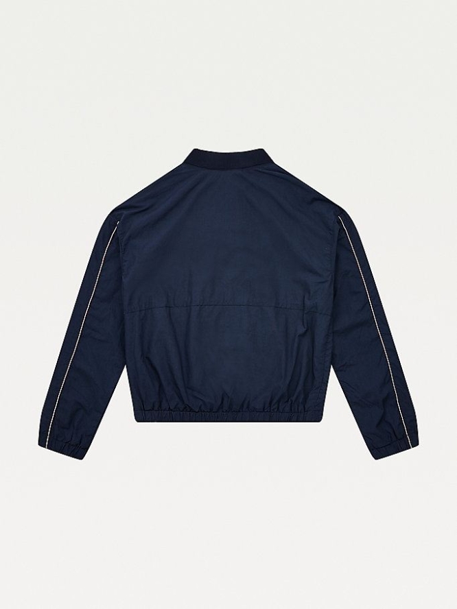 Tommy Hilfiger Essential Baumwoll Bomber Jacke Kinder Hellnavy | AT510VTNE