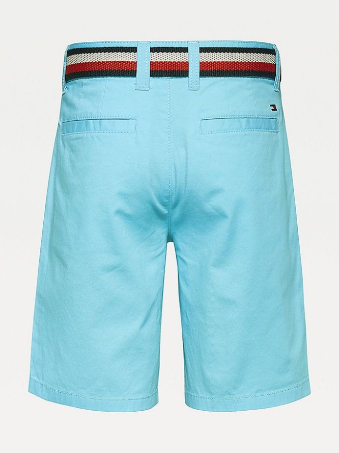 Tommy Hilfiger Essential Belted Slim Chino Kurze Hose Kinder Blau | AT964KSXL