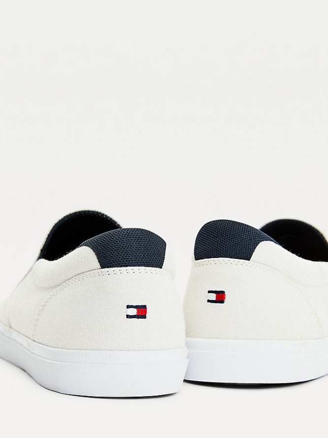 Tommy Hilfiger Essential Chambray Slip-On Sneakers Herren Weiß | AT278NMBD