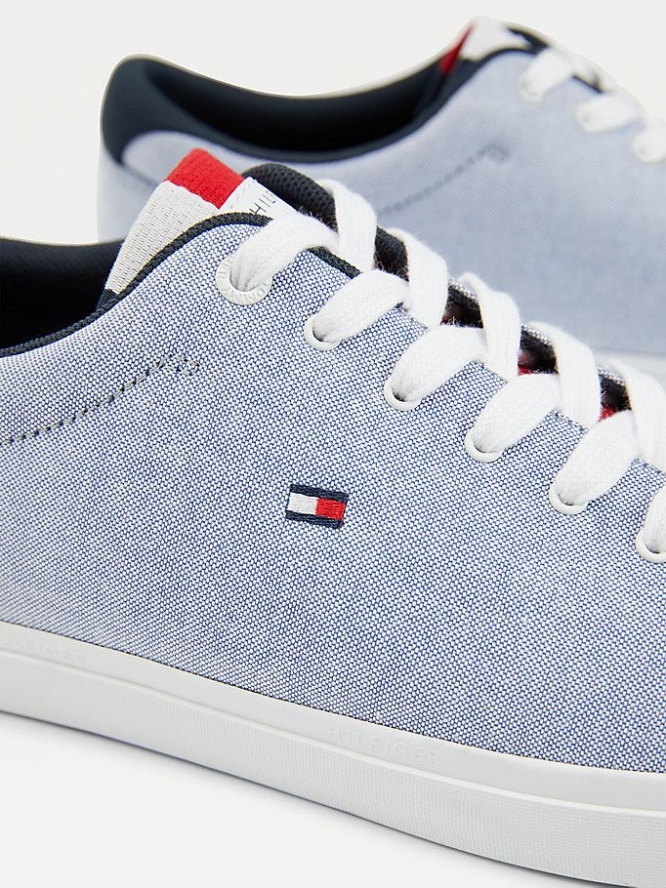 Tommy Hilfiger Essential Chambray Sneakers Herren Blau | AT465UBZE