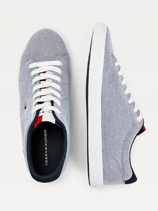 Tommy Hilfiger Essential Chambray Sneakers Herren Blau | AT465UBZE