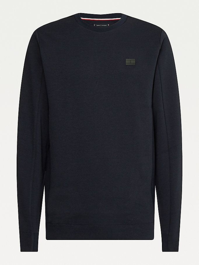 Tommy Hilfiger Essential Crew Neck Monogram Patch Sweatshirts Herren Dunkelblau | AT207QHAC