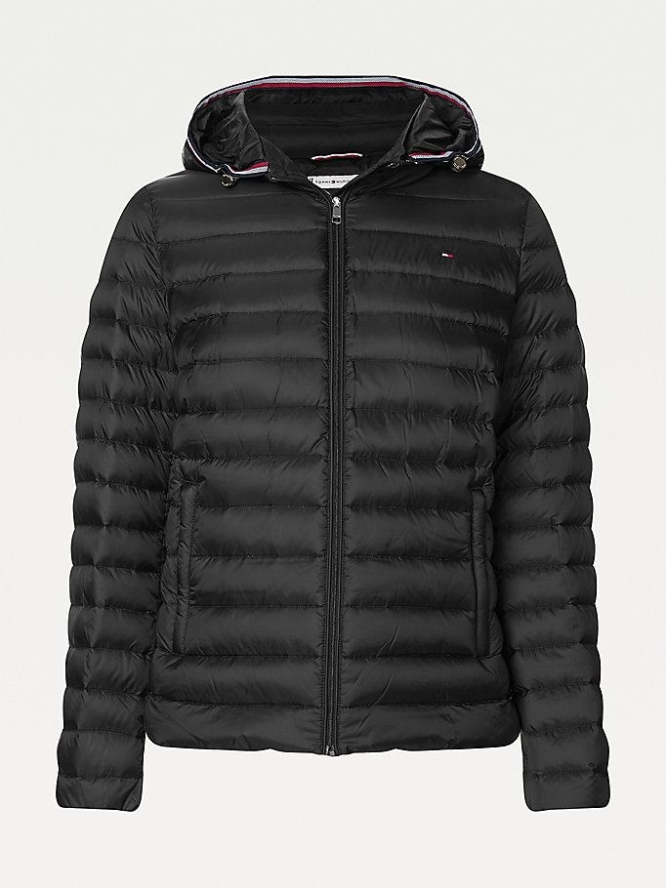 Tommy Hilfiger Essential Down-Filled Gesteppt Mit Kapuze Jacke Damen Schwarz | AT098VNLA