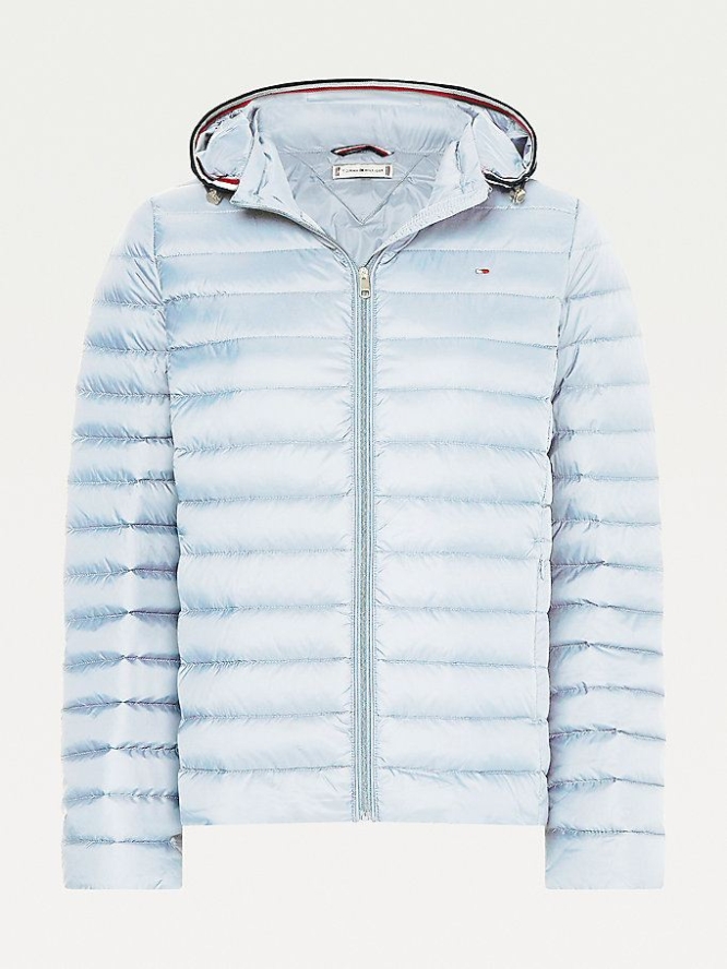 Tommy Hilfiger Essential Down-Filled Gesteppt Mit Kapuze Jacke Damen Blau | AT561CXNP