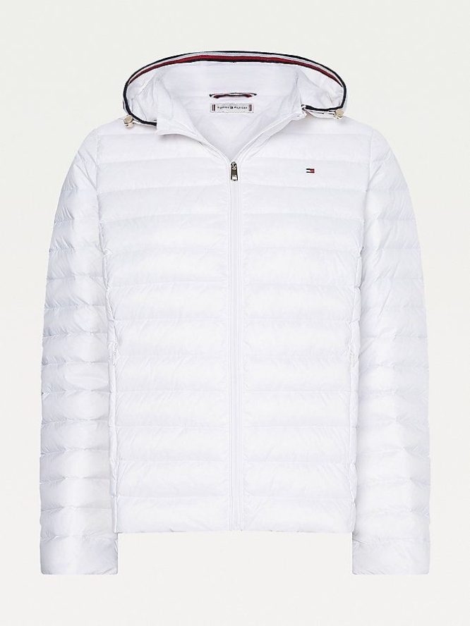 Tommy Hilfiger Essential Down-Filled Gesteppt Mit Kapuze Jacke Damen Weiß | AT905APNO