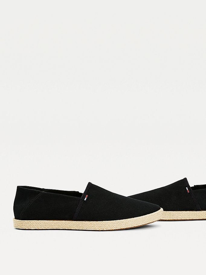 Tommy Hilfiger Essential Espadrilles Freizeitschuhe Herren Schwarz | AT230EZKB