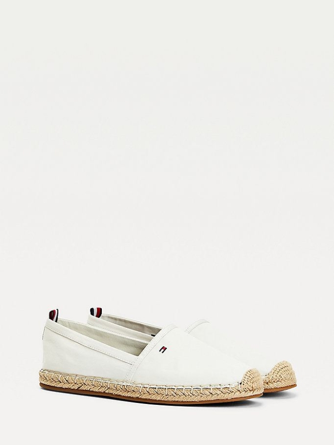 Tommy Hilfiger Essential Flache Espadrilles Flache Schuhe Damen Weiß | AT593STCZ