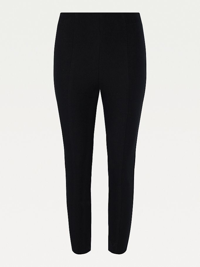 Tommy Hilfiger Essential Gabardine Ankle Length Leggings Damen Schwarz | AT247XDHS