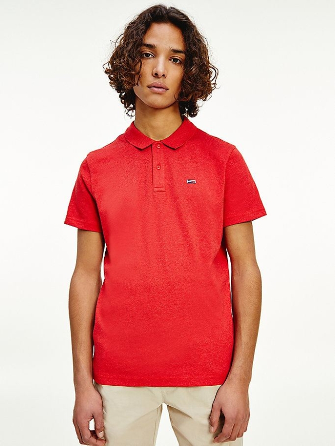 Tommy Hilfiger Essential Jersey Polo Shirts Herren Tiefesrot | AT098BGVU