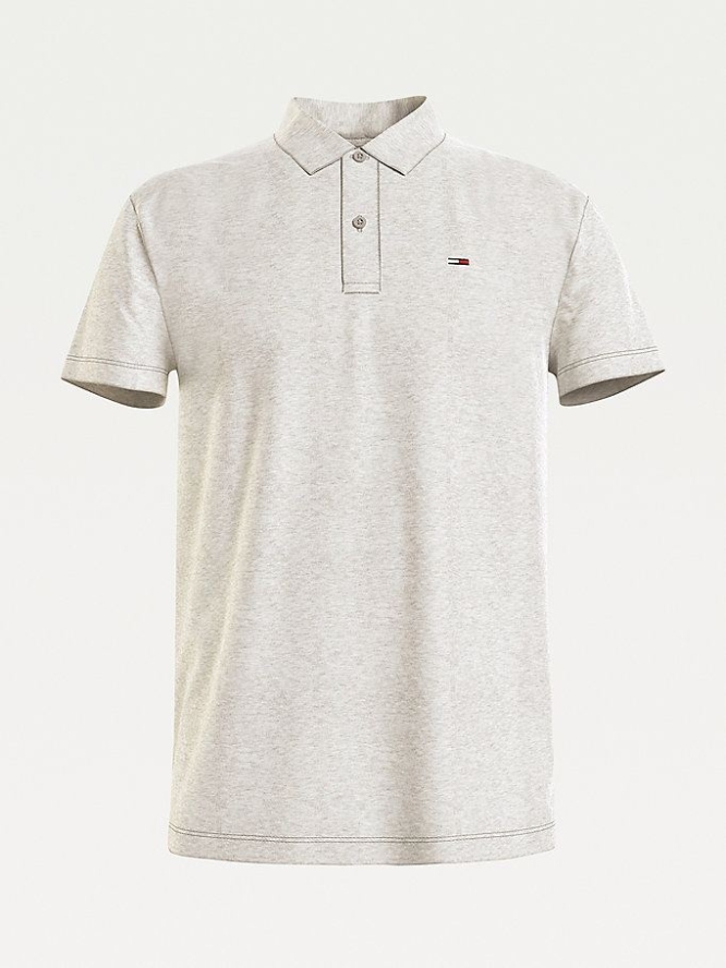 Tommy Hilfiger Essential Jersey Polo Shirts Herren Silber Grau | AT938VWLN