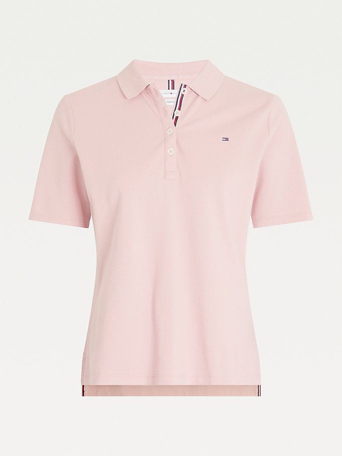 Tommy Hilfiger Essential Kurzes Sleeve Polo Shirts Damen Rosa | AT790AFUZ