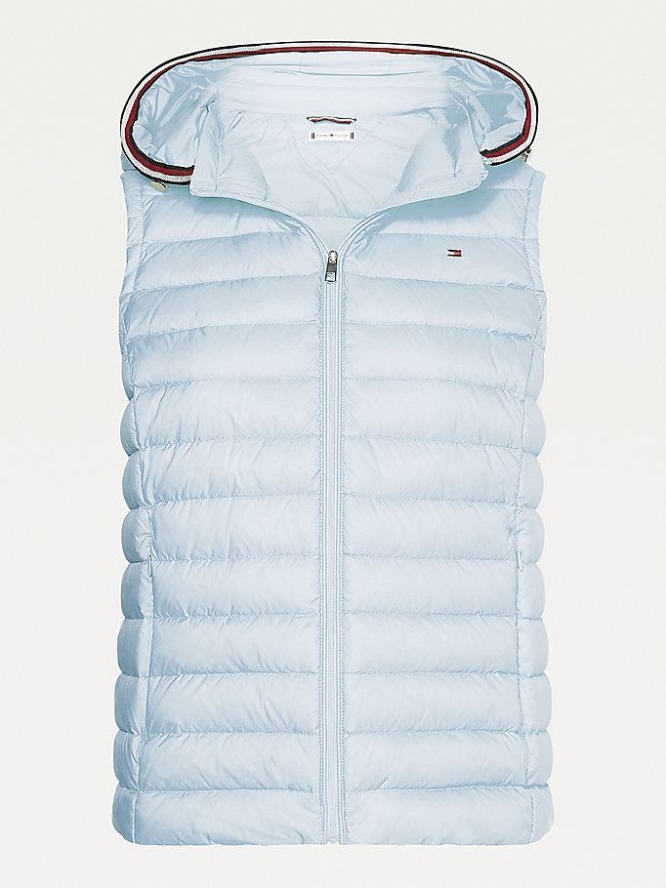 Tommy Hilfiger Essential Laufschuhe Down Vest Jacke Damen Blau | AT017WYPO