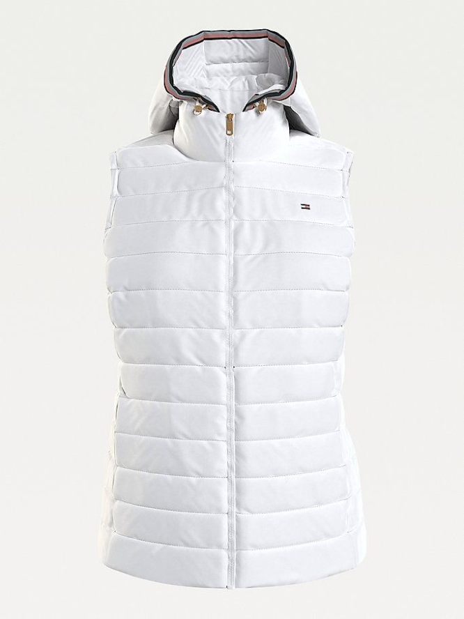 Tommy Hilfiger Essential Laufschuhe Down Vest Jacke Damen Weiß | AT307TIAD