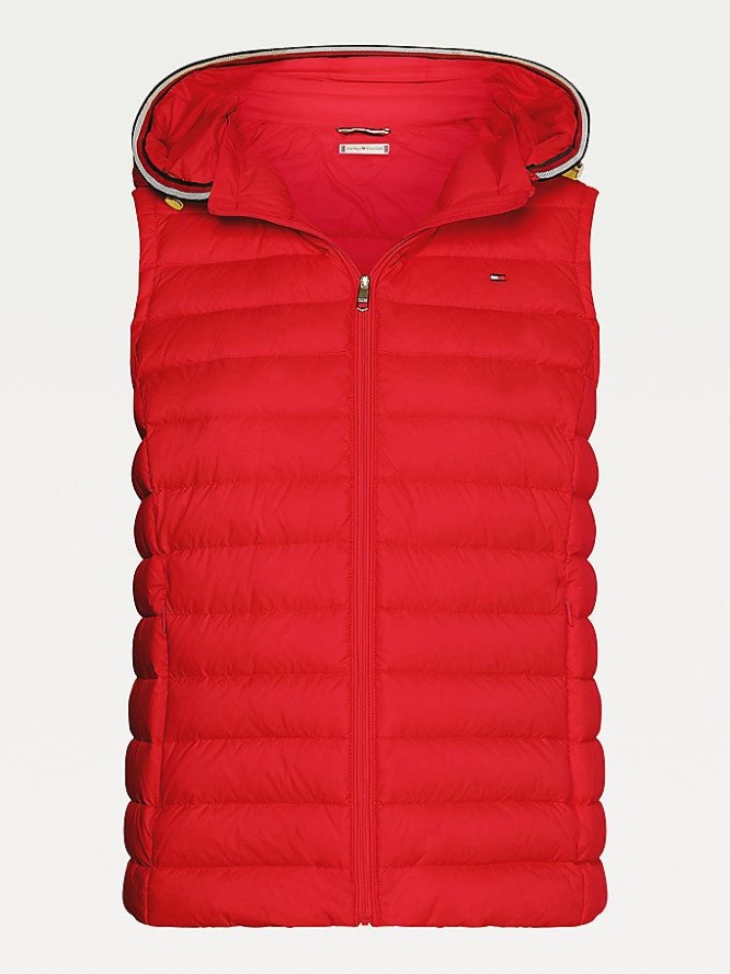 Tommy Hilfiger Essential Laufschuhe Down Vest Jacke Damen Rot | AT928PSUM