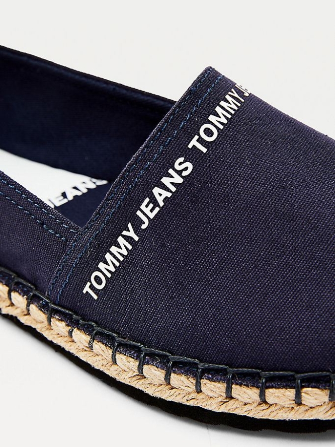 Tommy Hilfiger Essential Logo Espadrilles Flache Schuhe Damen Hellnavy | AT709VTSN