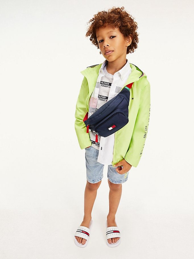 Tommy Hilfiger Essential Logo Mit Kapuze Jacke Kinder Hellgrün | AT162NFXH