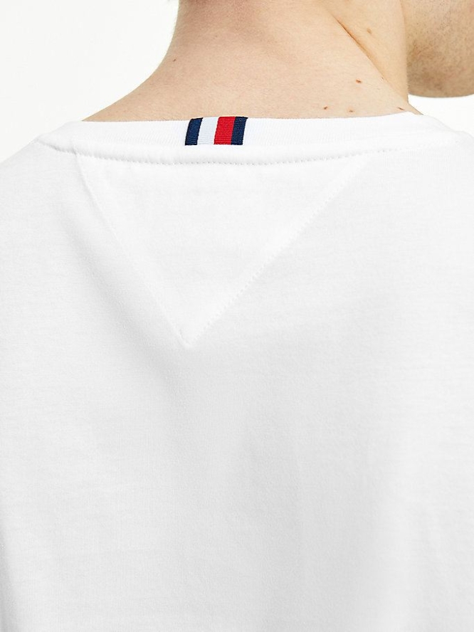 Tommy Hilfiger Essential Logo Print Organic Baumwoll T-shirts Herren Weiß | AT865YDZB