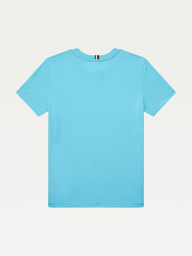 Tommy Hilfiger Essential Logo T-shirts Kinder Blau | AT278MQHR