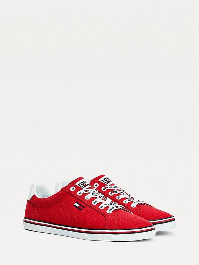 Tommy Hilfiger Essential Low-Top Sneakers Damen Tiefesrot | AT164BZMF