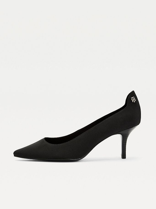 Tommy Hilfiger Essential Mid Heel Pumps Damen Schwarz | AT417FCUA