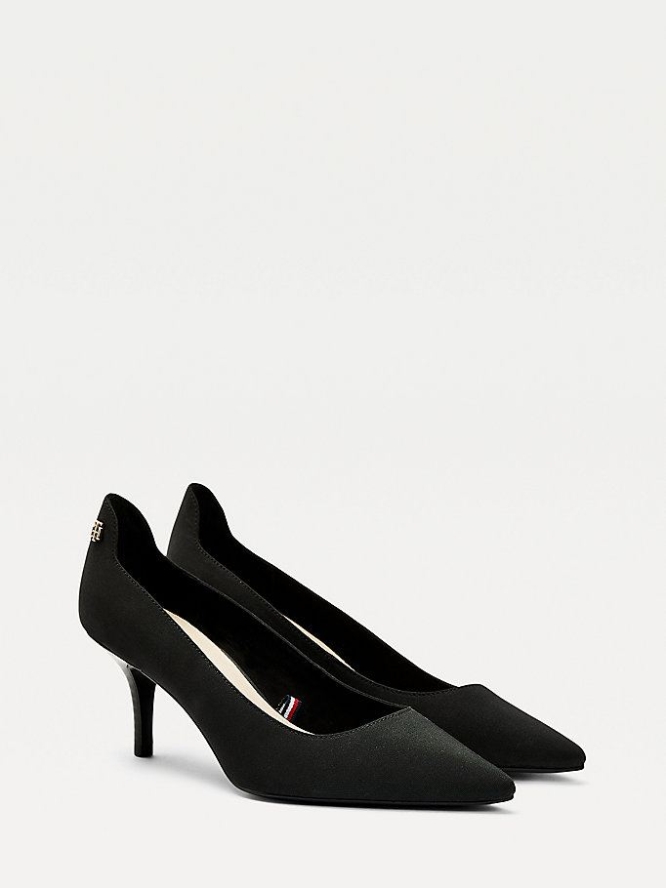 Tommy Hilfiger Essential Mid Heel Pumps Damen Schwarz | AT417FCUA