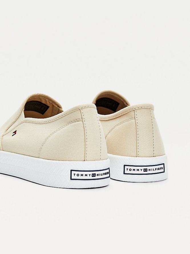 Tommy Hilfiger Essential Nautical Slip-On Sneakers Damen Beige | AT059MQNK