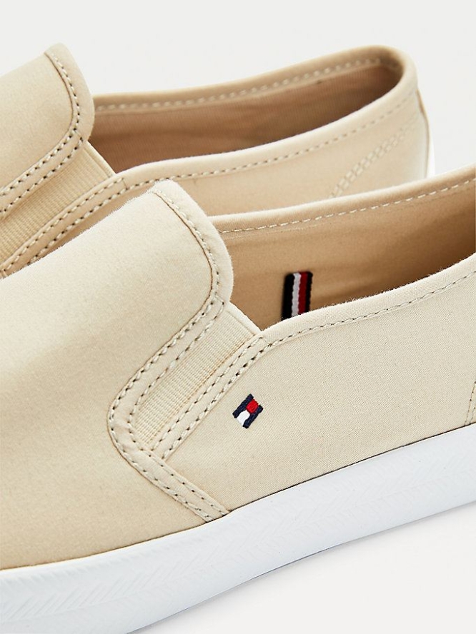 Tommy Hilfiger Essential Nautical Slip-On Sneakers Damen Beige | AT059MQNK