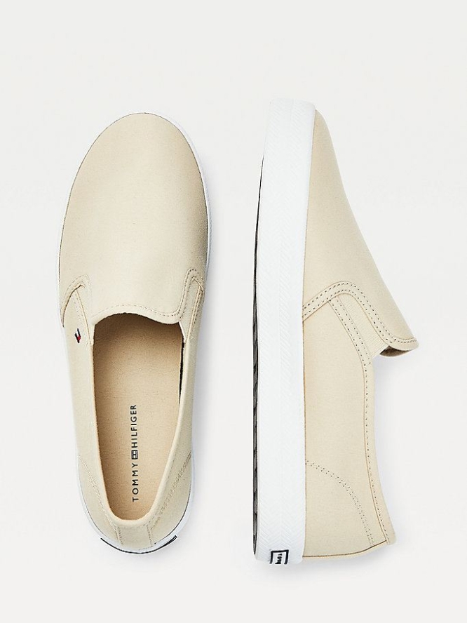 Tommy Hilfiger Essential Nautical Slip-On Sneakers Damen Beige | AT059MQNK