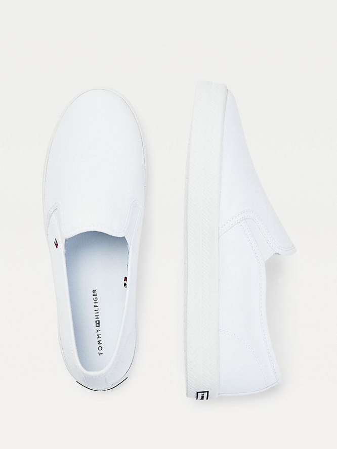 Tommy Hilfiger Essential Nautical Slip-On Sneakers Damen Weiß | AT206OHDA