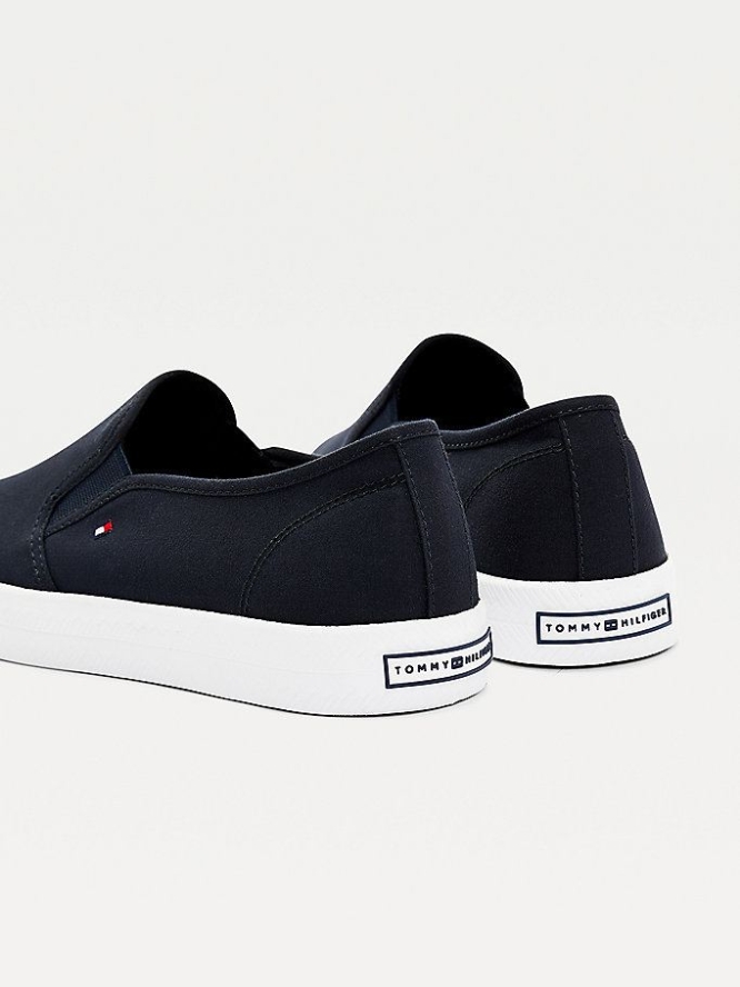 Tommy Hilfiger Essential Nautical Slip-On Sneakers Damen Dunkelblau | AT498BAKE