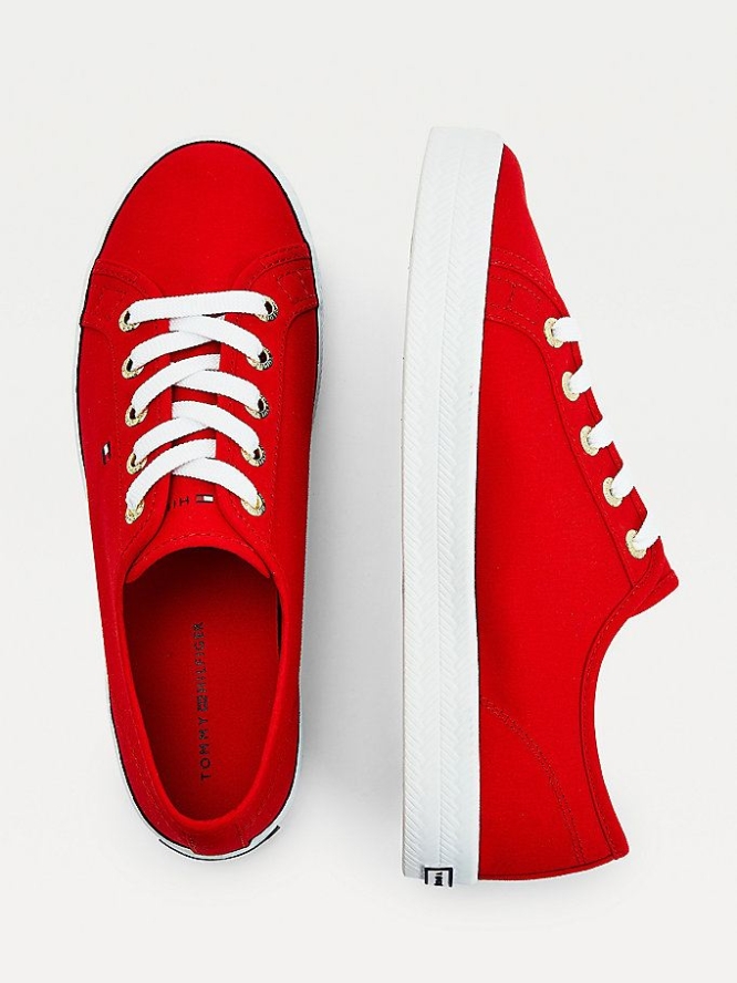 Tommy Hilfiger Essential Nautical Sneakers Damen Rot | AT639DGVY