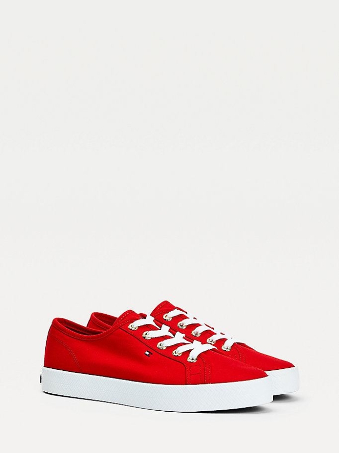 Tommy Hilfiger Essential Nautical Sneakers Damen Rot | AT639DGVY