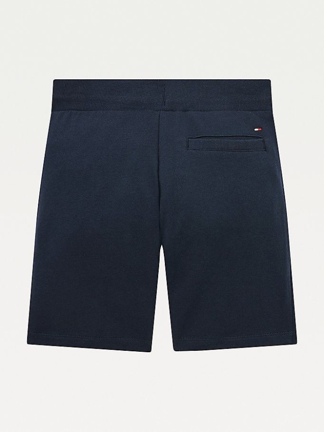 Tommy Hilfiger Essential Organic Baumwoll Jogger Kurze Hose Kinder Hellnavy | AT078XFLE