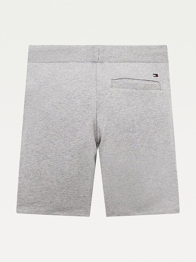 Tommy Hilfiger Essential Organic Baumwoll Jogger Kurze Hose Kinder Grau | AT382QGBA