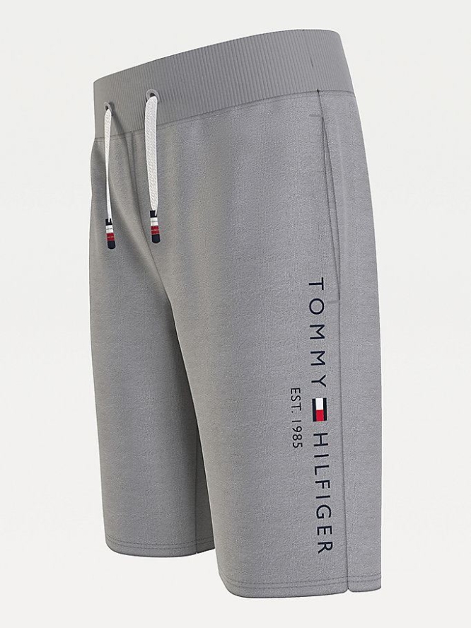 Tommy Hilfiger Essential Organic Baumwoll Jogger Kurze Hose Kinder Grau | AT382QGBA