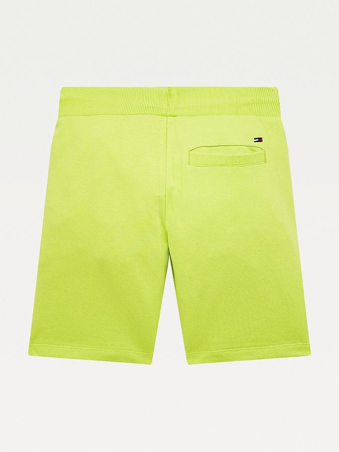 Tommy Hilfiger Essential Organic Baumwoll Jogger Kurze Hose Kinder Hellgrün | AT720PVTJ