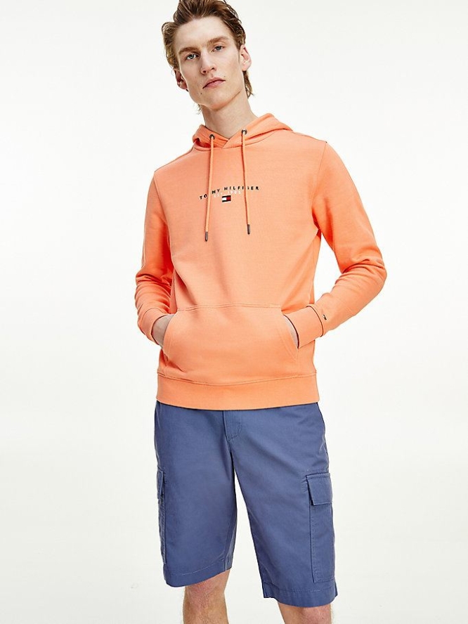 Tommy Hilfiger Essential Organic Baumwoll Terry Hoodie Herren Orange | AT785AGUK