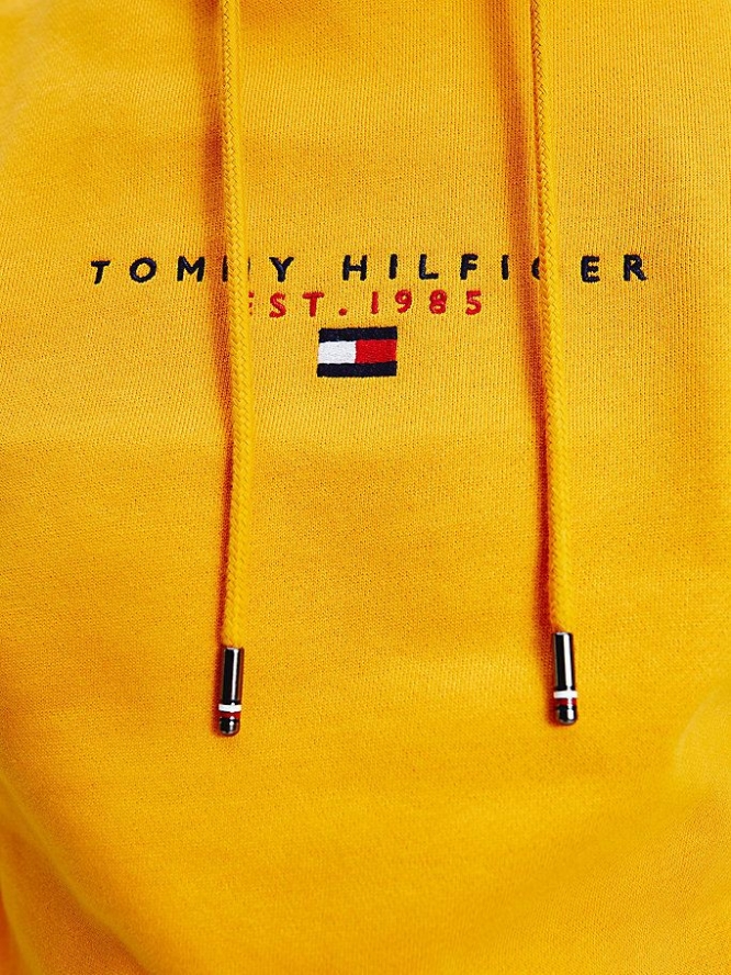 Tommy Hilfiger Essential Organic Baumwoll Terry Hoodie Herren Gelb | AT870QRTN