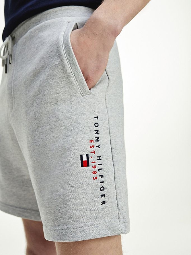 Tommy Hilfiger Essential Organic Baumwoll Sweat Kurze Hose Herren Hellgrau | AT871CSYK