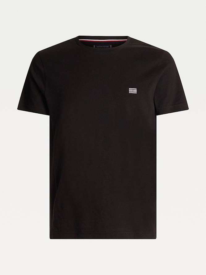 Tommy Hilfiger Essential Panelled Monogram Patch T-shirts Herren Schwarz | AT095DNZB