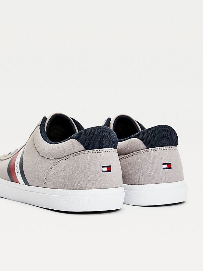 Tommy Hilfiger Essential Pure Baumwoll Sneakers Herren Silber | AT502FYJL