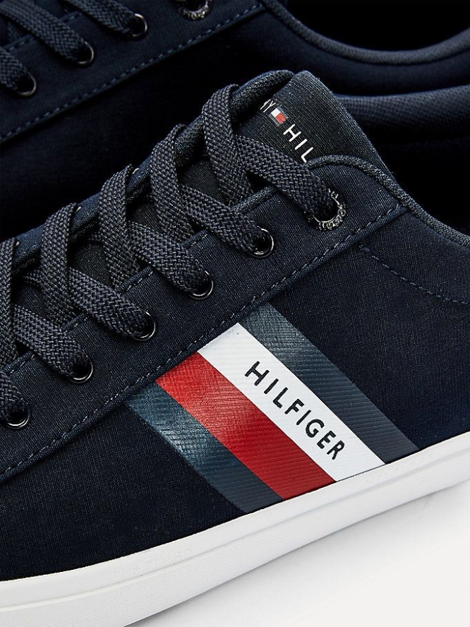 Tommy Hilfiger Essential Pure Baumwoll Sneakers Herren Dunkelblau | AT863PCMW