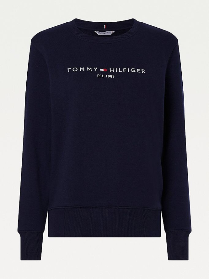 Tommy Hilfiger Essential Pure Baumwoll Sweatshirts Damen Dunkelblau | AT867OHEU