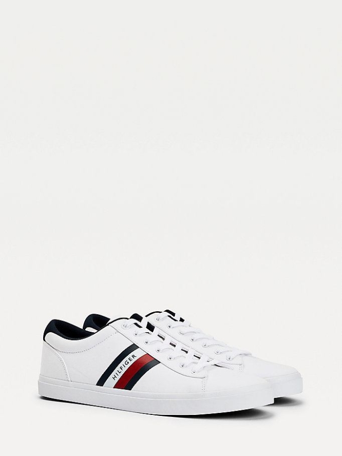 Tommy Hilfiger Essential Pure Baumwoll Sneakers Herren Weiß | AT950LGUQ