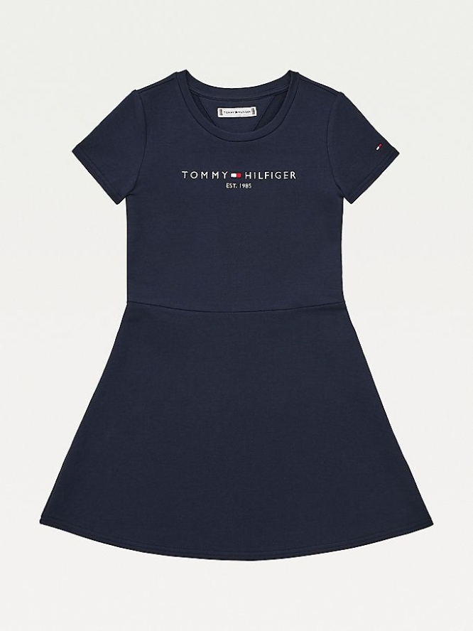 Tommy Hilfiger Essential Skater Kleider Kinder Hellnavy | AT621UBXJ