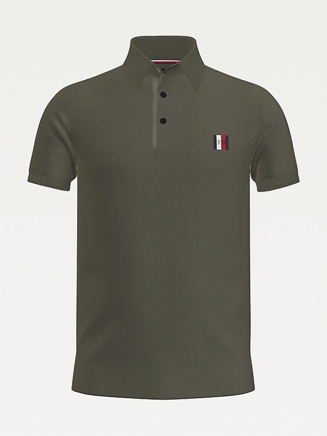 Tommy Hilfiger Essential Slim Fit Polo Shirts Herren Olivgrün | AT543XTYC