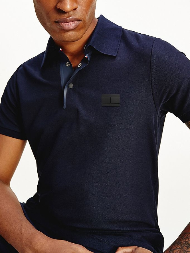 Tommy Hilfiger Essential Slim Fit Polo Shirts Herren Dunkelblau | AT621MYXJ