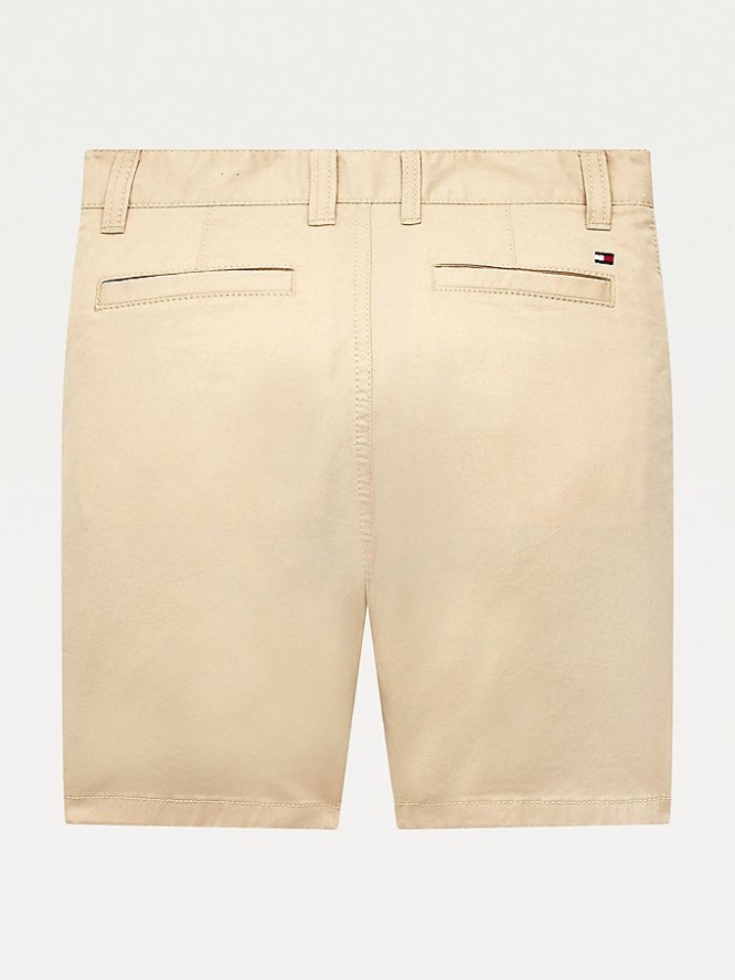 Tommy Hilfiger Essential Slim TH Flex Chino Kurze Hose Kinder Beige | AT215QZHJ